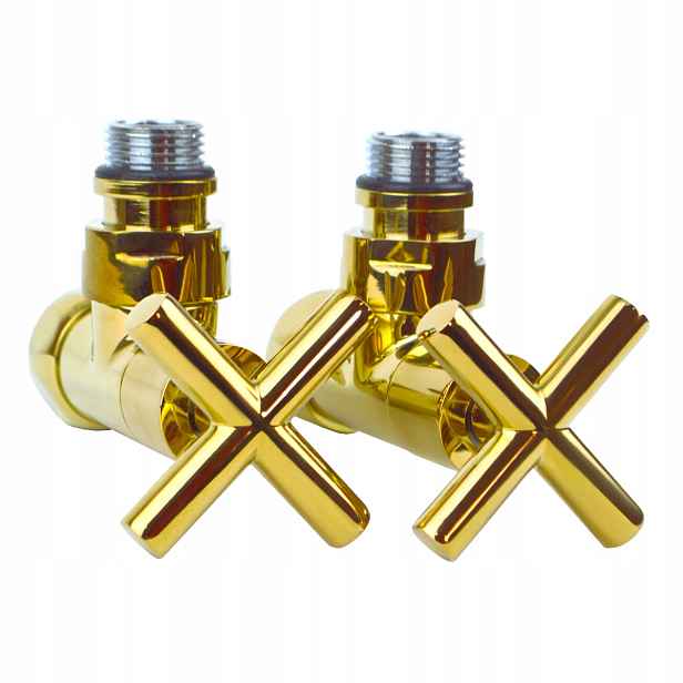 Kantové ventily Raftek Premium Zlatý 1/2x1/2, 2ks