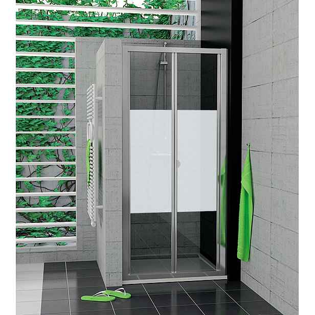 SanSwiss TOPK 0900 50 51 Zalamovací dveře 90 cm, aluchrom/linie