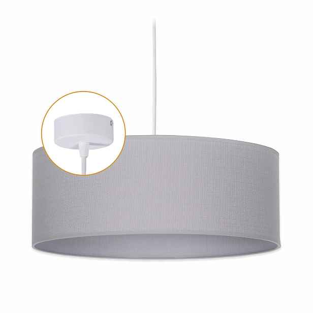 Stropní svítidlo s krytem Lustr Závěsná lampa 1 x E27 Šedé stínidlo 40 cm