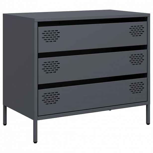 vidaXL Příborník antracitový 68x39x58,5 cm ocel válcovaná za studena