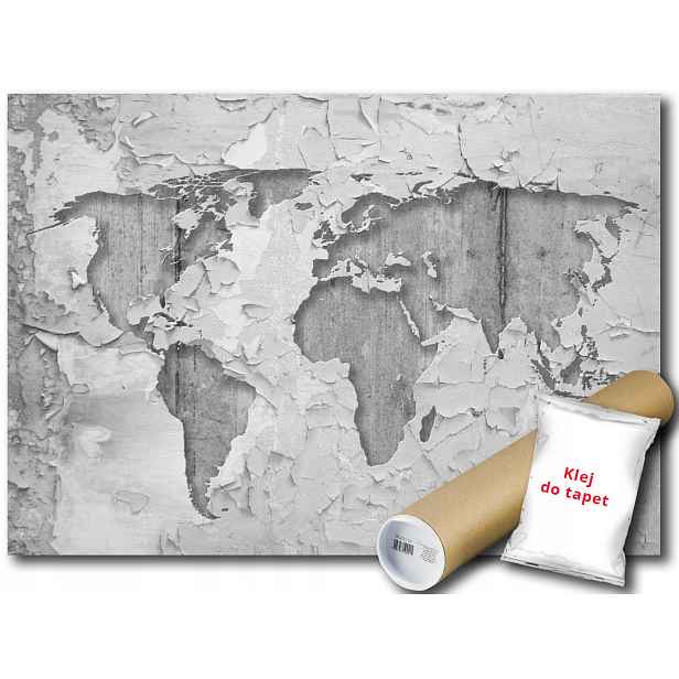 Vinylová fototapeta Mapa světa beton 152x104