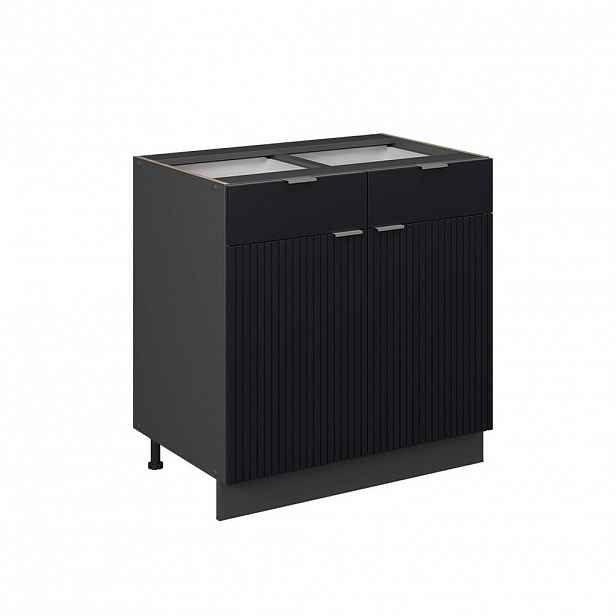 Vicco SPODNÍ SKŘÍŇKA KUCHYŇSKÉ LINKY Fame-Line Černý pruhovaný 80 cm bez pracovní desky