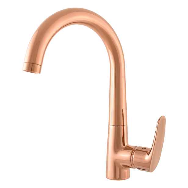 AMUR - Dřezová baterie, Zlatá růžová - lesklá, AM719.5ZRL, RAV Slezák - připojení 1/2"