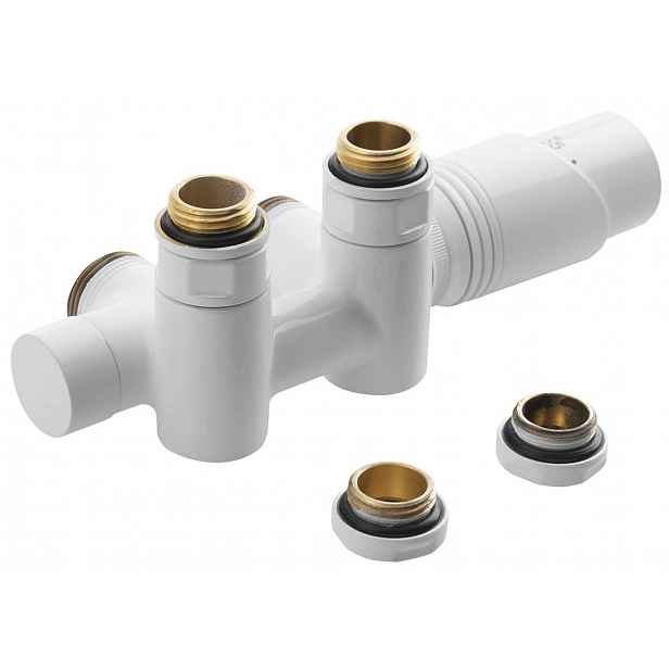 Bruckner Wicher - Termostatická připojovací sada, středové připojení 50 mm, bílá 600.331.4