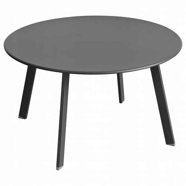 Kovový zahradní stolek Saona, Ø 70 cm, šedý