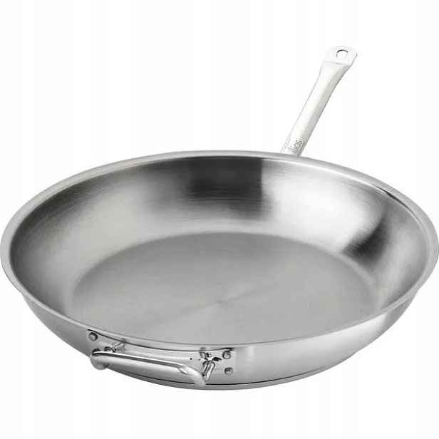 Pánev ilios 40 cm, s nerezovým povrchem a madlem