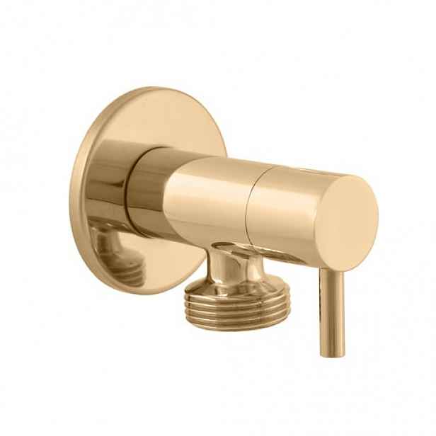 Rohový ventil RAV Slezák 1/2"x3/8" pračkový zlatá lesklá RV0234ZL