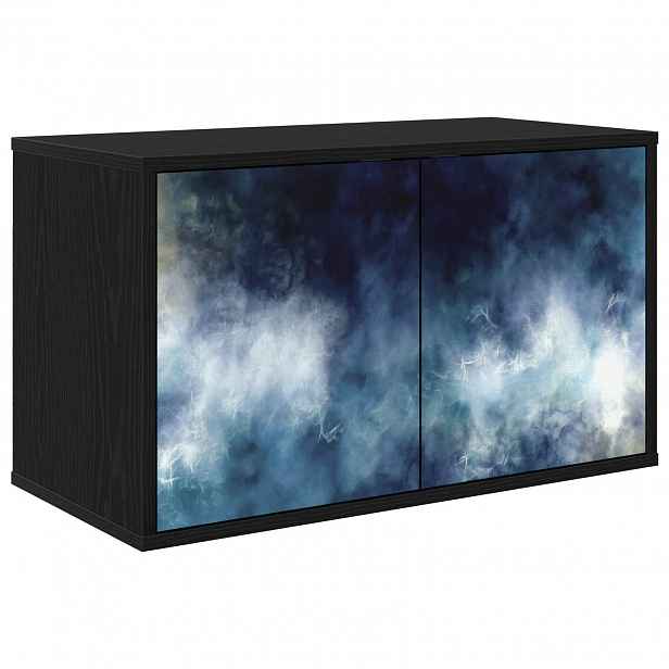 vidaXL Nástěnná TV skříň RAALTE 69 x 33 x 40 cm Černý dub