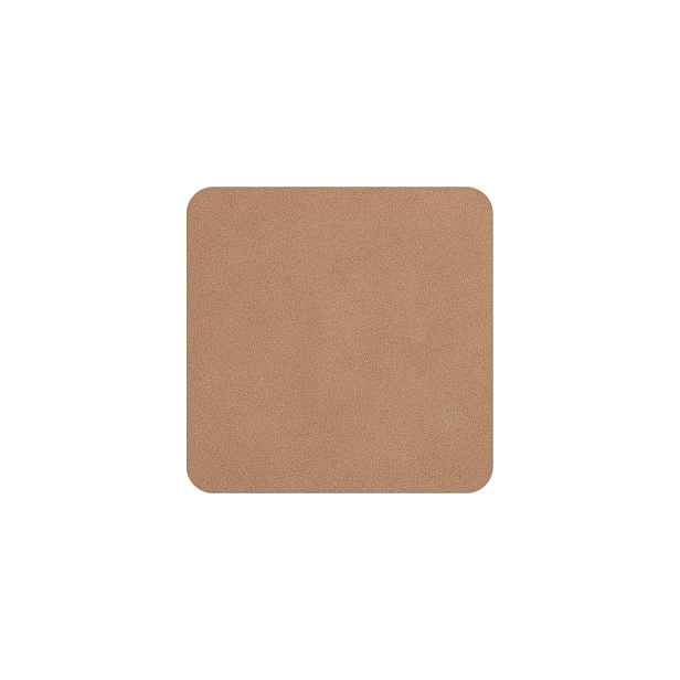 Sada 4 ks podtácků z imitace kůže 10x10 cm SOFT LEATHER ASA Selection - světle hnědá