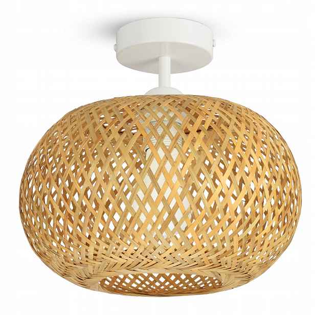 Stropní Svítidlo Stropní Svítidlo Bambusové pletené Boho Přírodní 581-PR1 Led Bílé