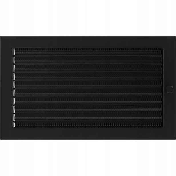 Ventilační mřížka 22x37 černá s žaluzií