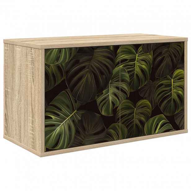 vidaXL Nástěnná TV skříň ELBURG 69 x 33 x 40 cm Dub sonoma