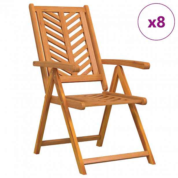 vidaXL Zahradní křeslo 8 ks Hnědá Masivní akátové dřevo