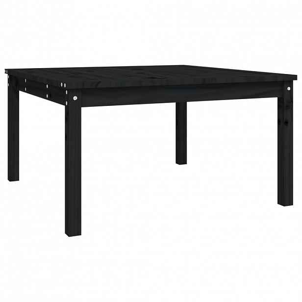 vidaXL Zahradní stůl černý 82,5 x 82,5 x 45 cm masivní borové dřevo