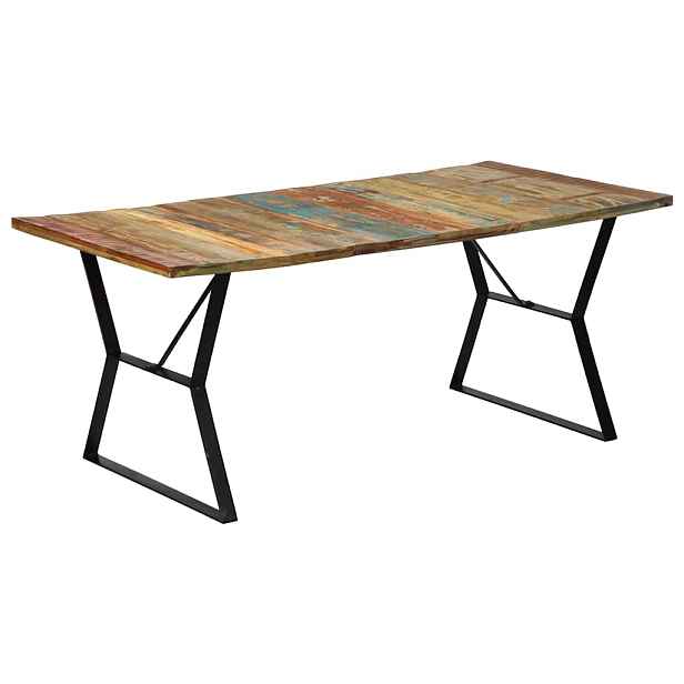 vidaXL Jídelní stůl 180 x 90 x 76 cm masivní recyklované dřevo