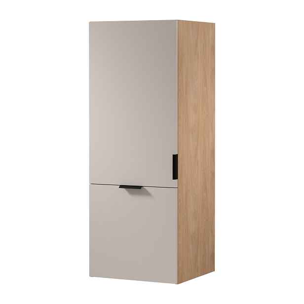 Horní kuchyňská skříňka SALERNO - šířka 60 cm, dub / béžová, levé provedení
