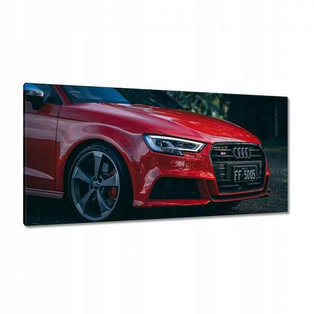 Obrazy 115x55 Červené Audi S3 Alufelgy