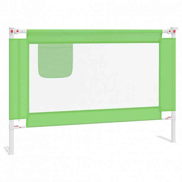 vidaXL Dětská zábrana k postýlce zelená 100 x 25 cm textil