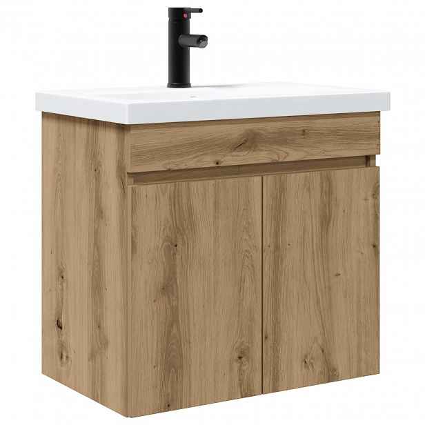vidaXL Koupelnová skříňka s baterií Dub artisan 61 x 40 x 74,5 cm