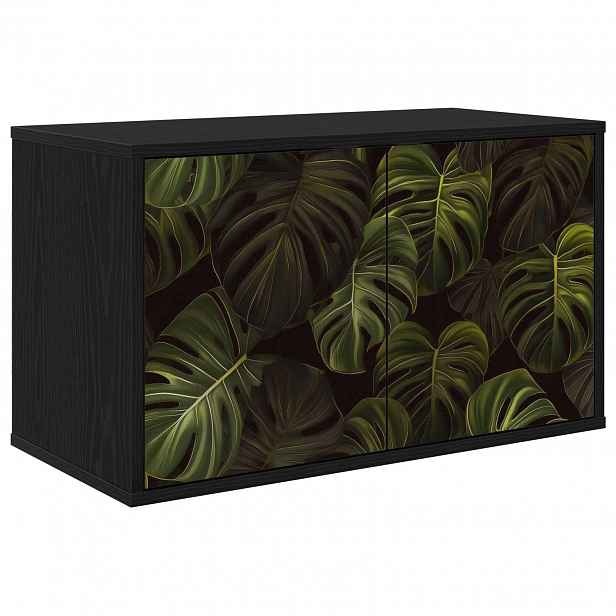 vidaXL Nástěnná TV skříň ELBURG 69 x 33 x 40 cm Černý dub