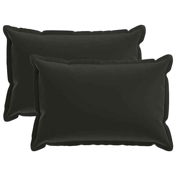 vidaXL Polštář 2 ks HOUTEN Černá 50 x 70 cm Polyester