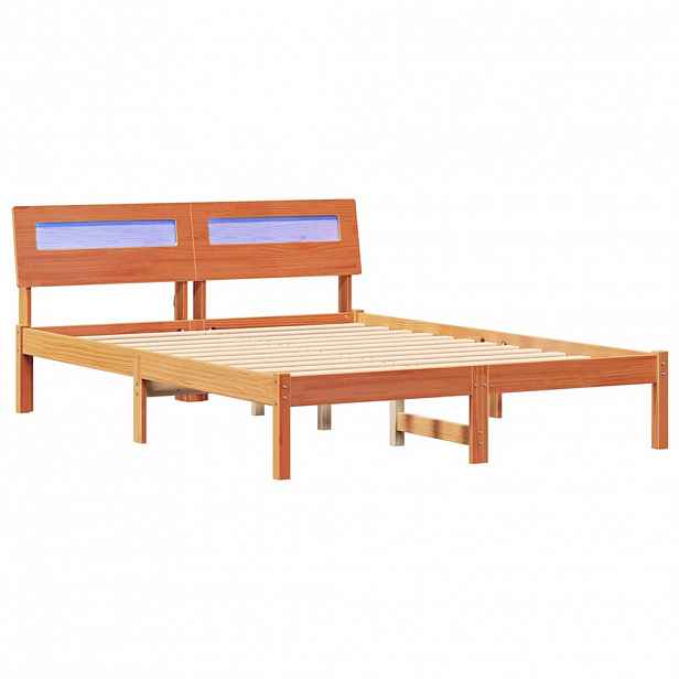 vidaXL Rám postele Voskově hnědá 120 x 190 cm Masivní borové dřevo