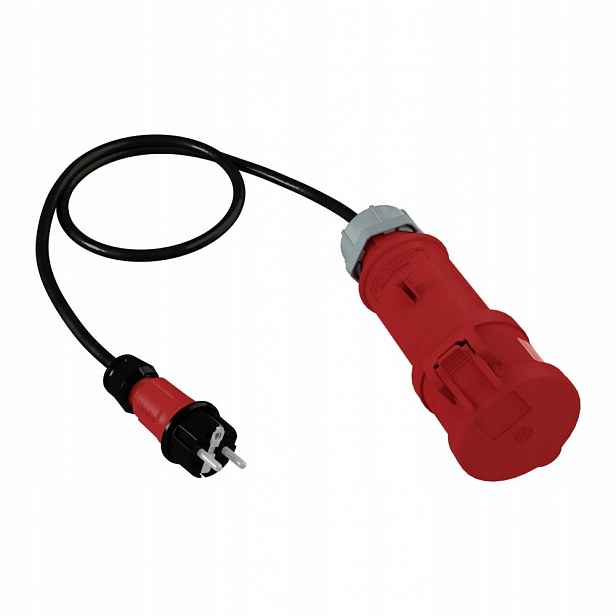 Adaptér 1 m ze zástrčky 230V Unischuko na silovou zásuvku 230V/32A/5P DV-2780