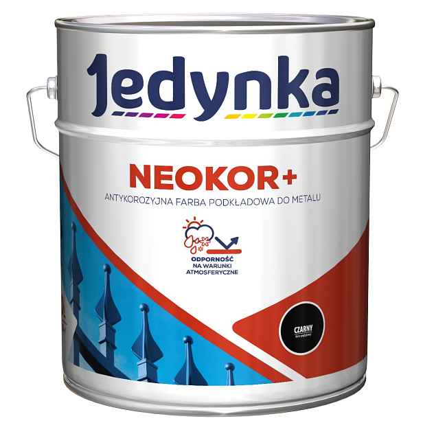 Jedynka Neokor+ 10L Černá Antikorozní Základní Barva Na Kov