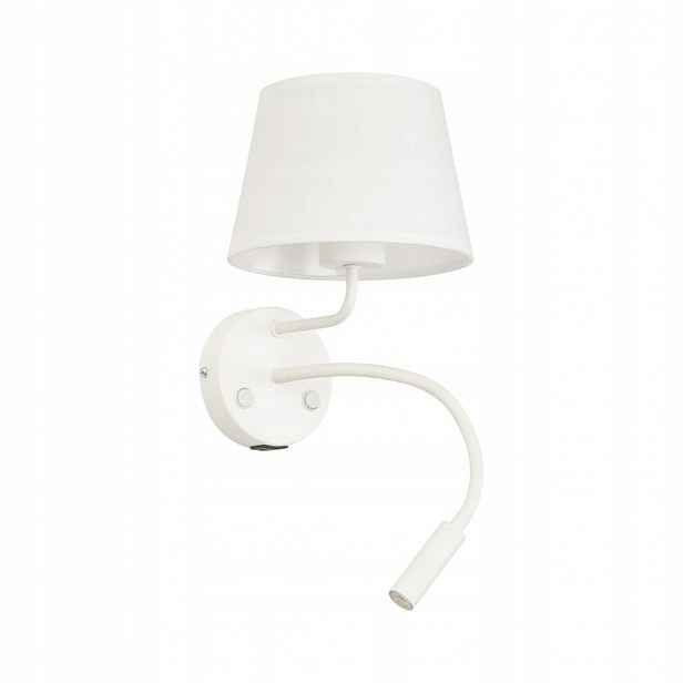 Lampa Nástěnné Svítidlo Bílé 2 Zdroje E27 Pohyblivé Usb světlo do 50 cm Tk Lighting