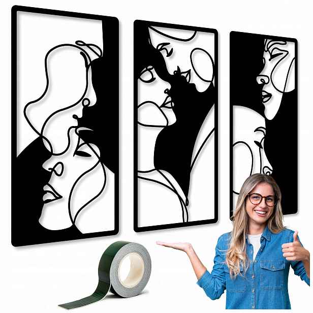 Nástěnná Dekorace Do Obývacího Pokoje Postavy Panel Obrazy Do Kuchyně Dřevěný 140 Cm