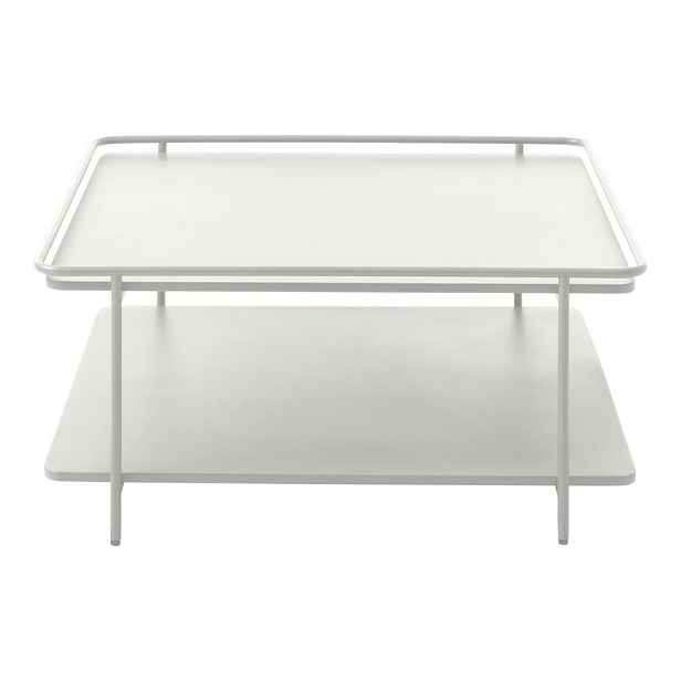 Světle šedý kovový konferenční stolek 75x75 cm Yuba – Unique Furniture