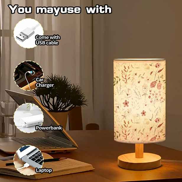 TEMU Podzimní květinový stín s jemnou vůní, tištěná stolní lampa do ložnice a obývacího pokoje, vhodná pro osvětlení jídelního stolu v obývacím