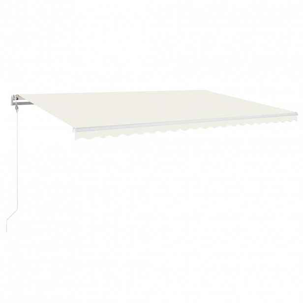 vidaXL Automatická zatahovací markýza 500 x 350 cm krémová