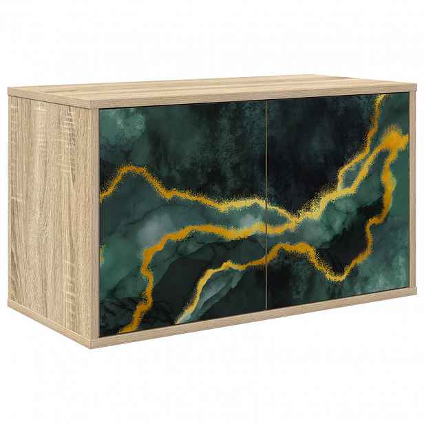 vidaXL Nástěnná TV skříň WIJHE 69 x 33 x 40 cm Dub sonoma