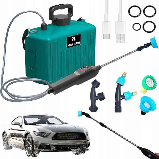 Akumulátorový Elektrický Postřikovač 9 L Lanka 4 Trysky Sada