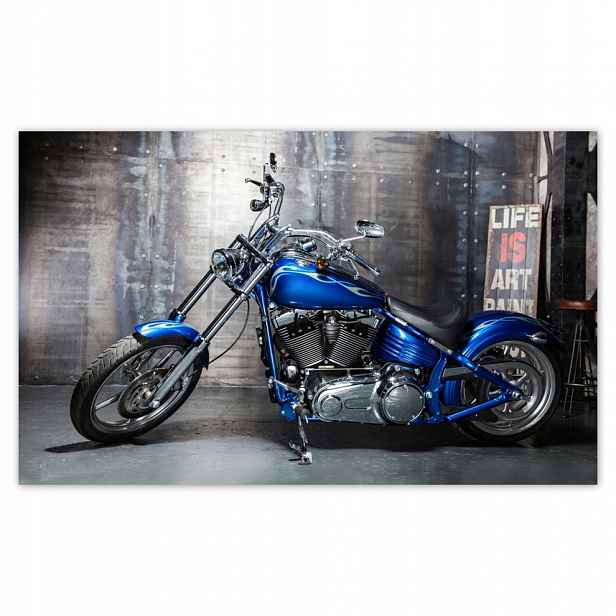 Fototapety flizelina 520x318 Modrý chopper