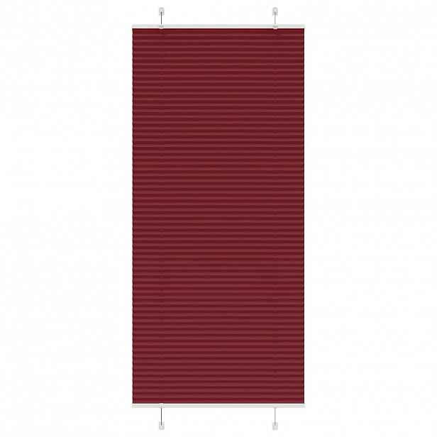 vidaXL Plisovaná roleta Bordeauxská červená 100x200 cm Šířka látky