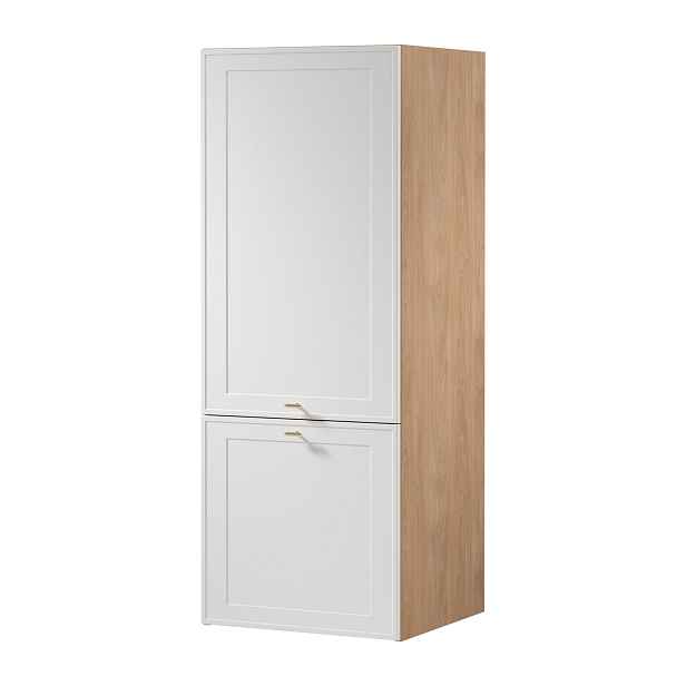 Horní kuchyňská skříňka SALERNO - šířka 60 cm, dub / bílá, levé provedení