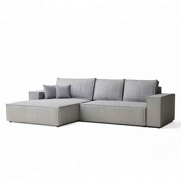 Maison de Reve ROHOVÁ SEDAČKA s funkcí spaní Maze, textil, světle šedý