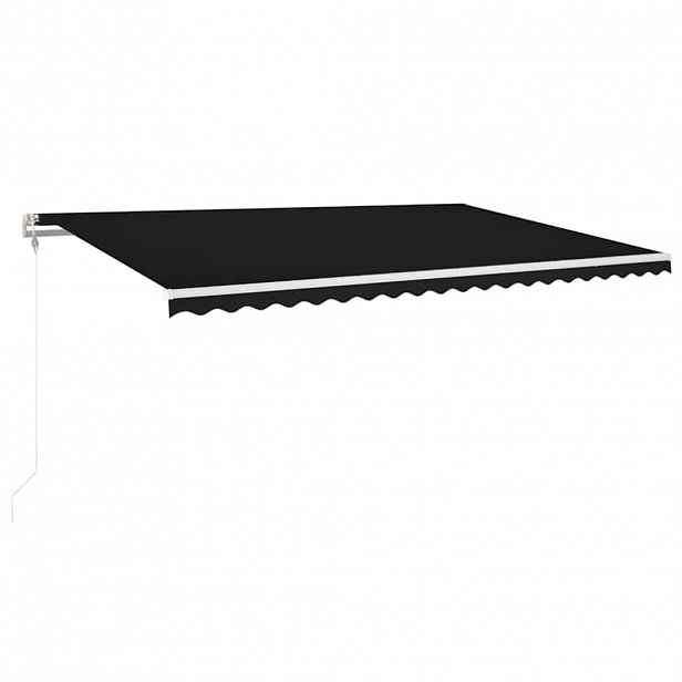 vidaXL Automatická zatahovací markýza 500 x 350 cm antracitová
