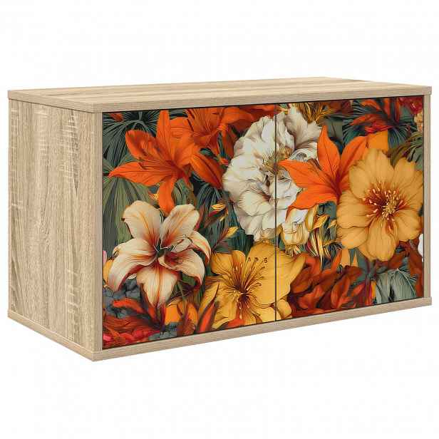 vidaXL Nástěnná TV skříň GENNEP 69 x 33 x 40 cm Dub sonoma