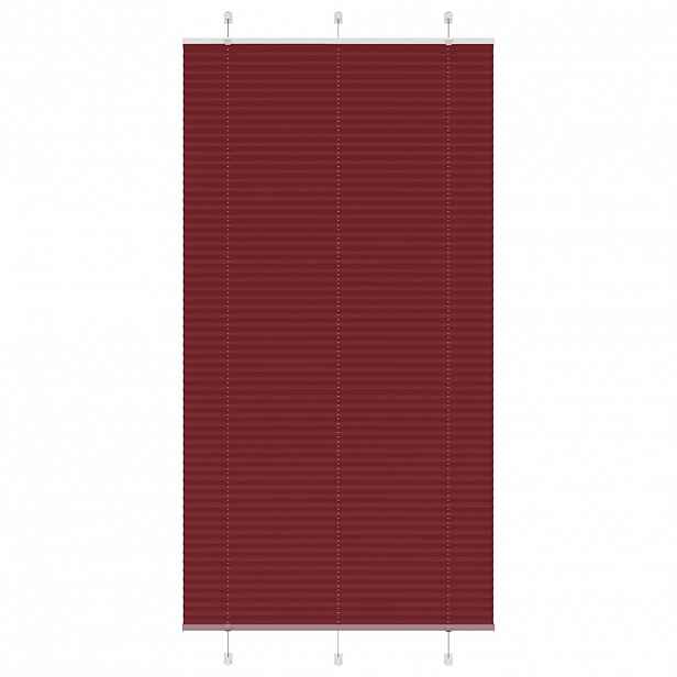 vidaXL Plisovaná roleta Bordeauxská červená 105x200 cm Šířka látky
