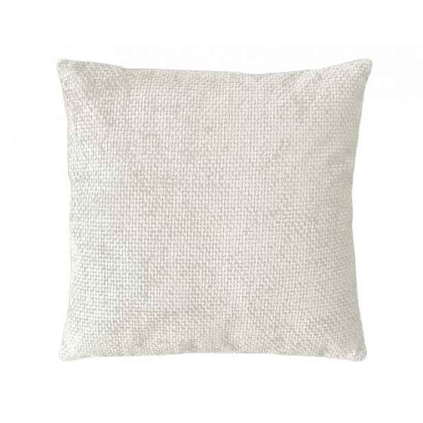 Dekorační polštář Chenille Cross 45x45 cm, krémový