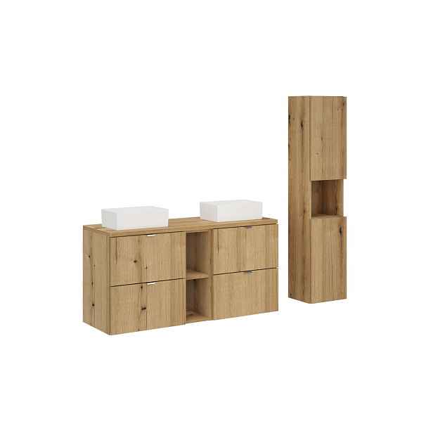 Comad Koupelnová sestava Nova Oak se skříňkami a umyvadly 120 cm dub evoke