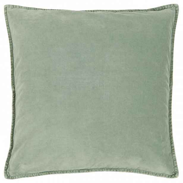 IB Laursen Zelený sametový povlak na polštář MISTY JADE 52x52 cm