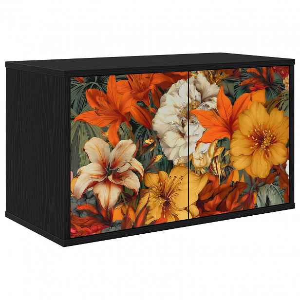 vidaXL Nástěnná TV skříň GENNEP 69 x 33 x 40 cm Černý dub