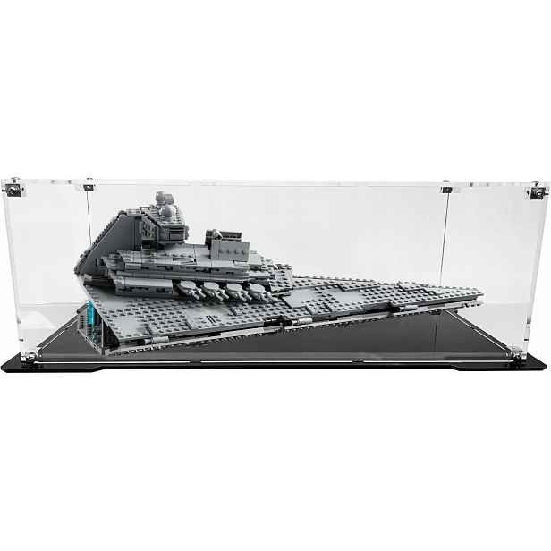 Vitrína s černou základnou pro stavebnici Lego 75394 Hvězdný ničitel