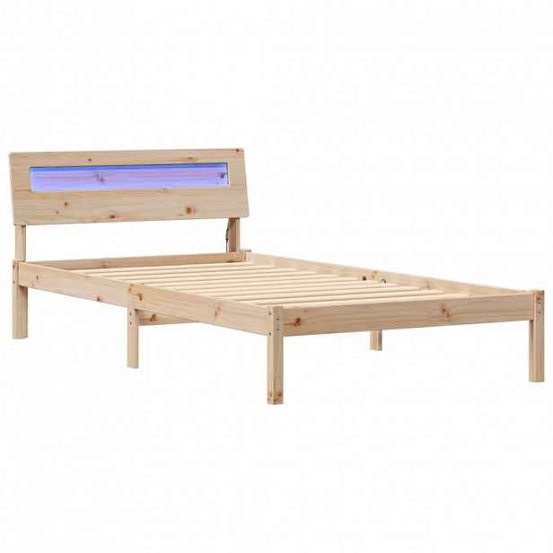 vidaXL Rám postele s čelo Hnědá 90 x 200 cm Masivní borové dřevo