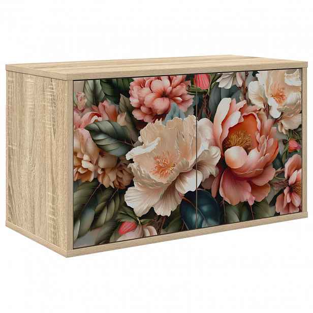 vidaXL Nástěnná TV skříň BORNE 69 x 33 x 40 cm Dub sonoma