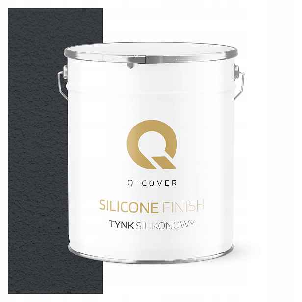 Silikonová Fasádní Omítka Šedá Ocelová Ral 7024 7 Kg Granulace 2.0 mm